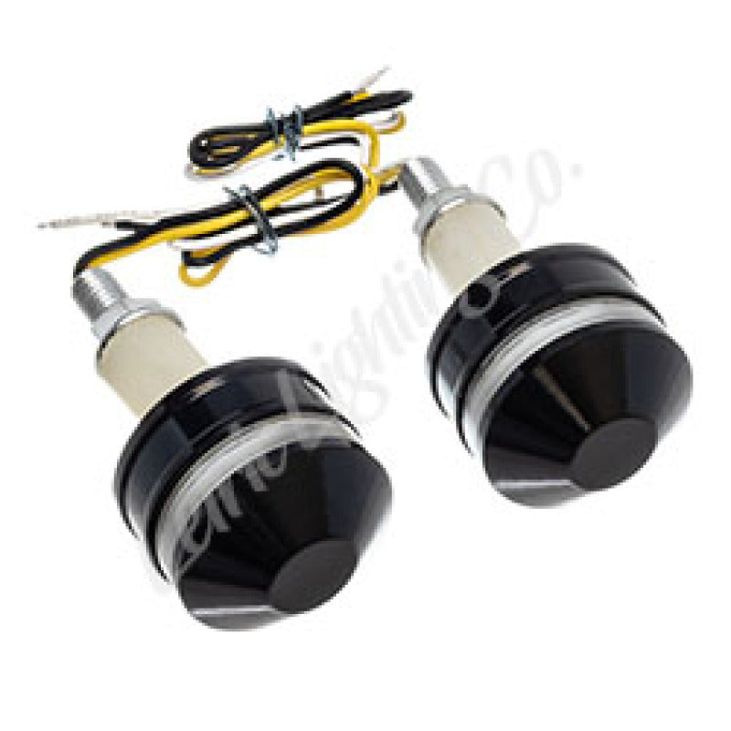 Letric Lighting Grip Indicators Lights Black Cap White/Amber