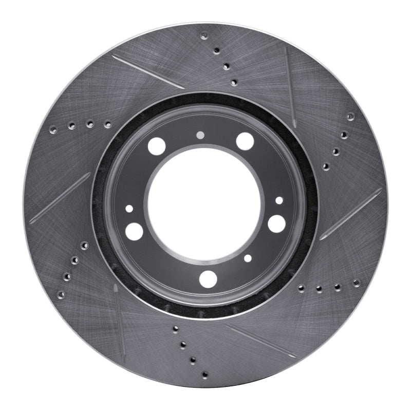 R1 Concepts R1 97-04 Porsche Boxster Front Left Drilled & Slotted Silver Brake Rotor