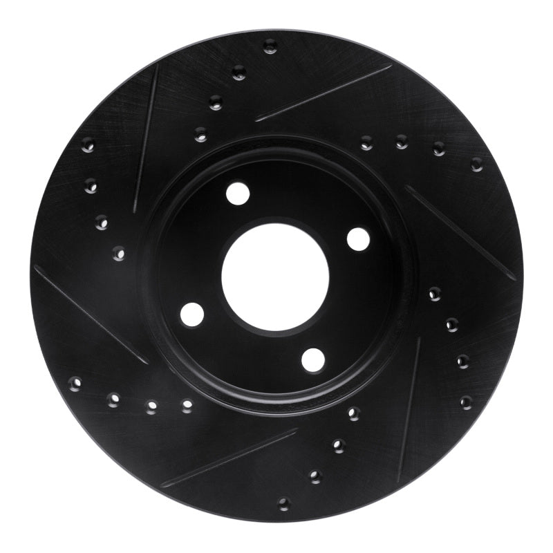 R1 Concepts R1 05-12 Ford Ecosport (Mexico) Front Right Drilled & Slotted Black Brake Rotor