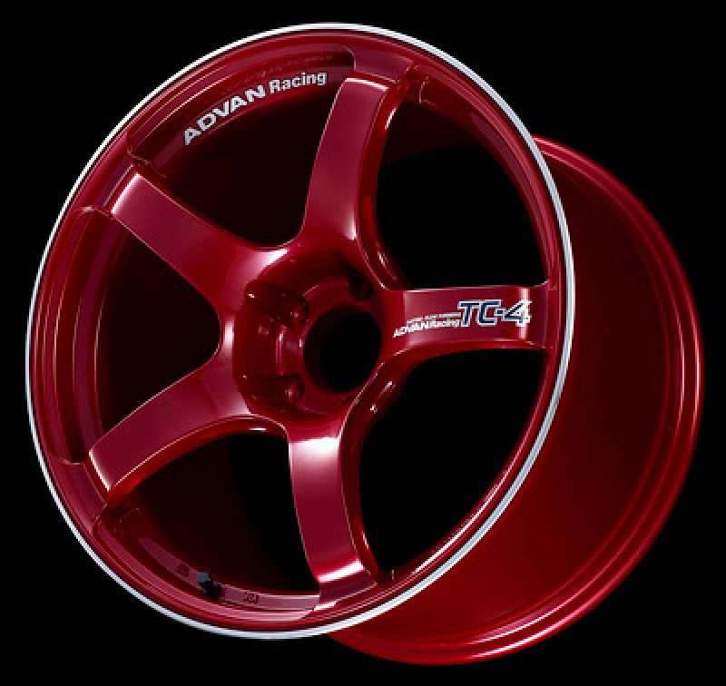 Advan TC4 16x5.5 +45 4x100 Racing Candy Red and Ring Wheel