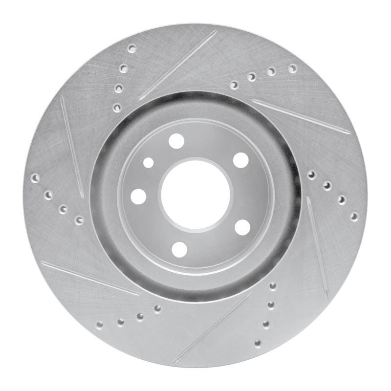 R1 Concepts R1 91-20 Alfa Romeo 164 Front Right Drilled & Slotted Silver Brake Rotor