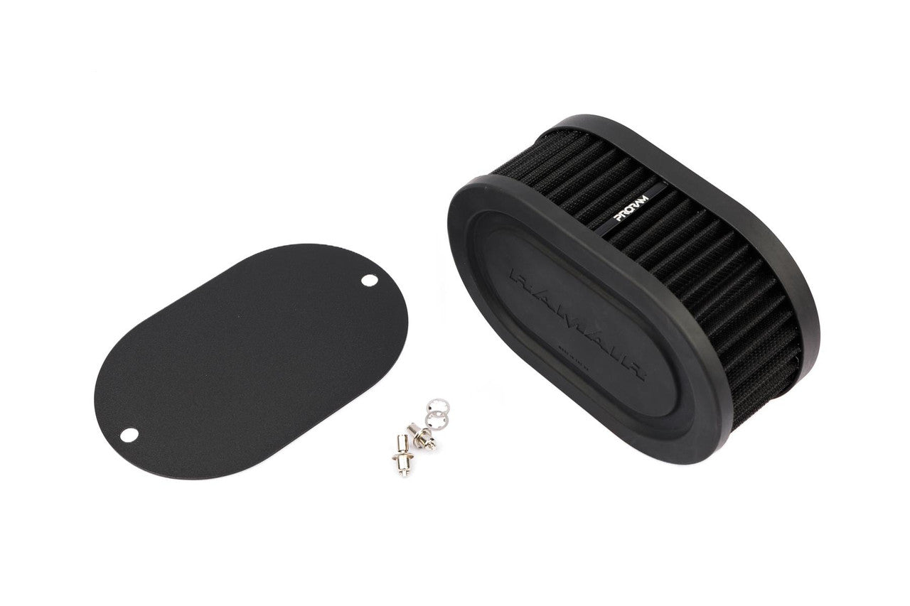 Ramair Pleated Carb Intake Air Filter MultiFit Blank Plate 65mm Int Height