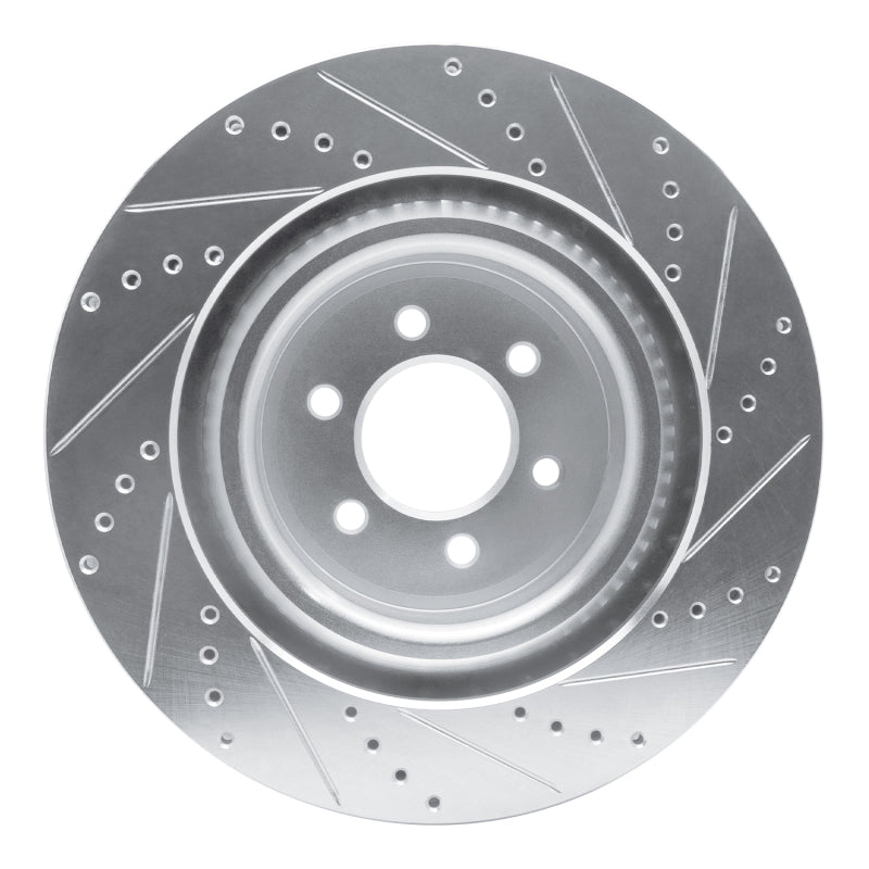 R1 Concepts R1 03-17 Dodge Viper Front Left Drilled & Slotted Silver Brake Rotor