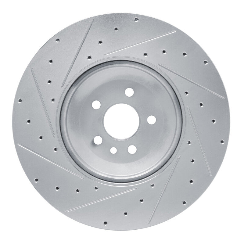 R1 Concepts R1 21-25 Jaguar F-Pace Front Right Drilled & Slotted Silver Brake Rotor