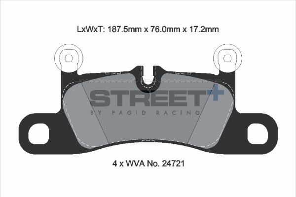 PAGID Racing T8091SP2001 STREET+ Brake Pads