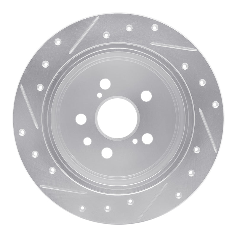 R1 Concepts R1 94-95 Toyota Celica Rear Right Drilled & Slotted Silver Brake Rotor