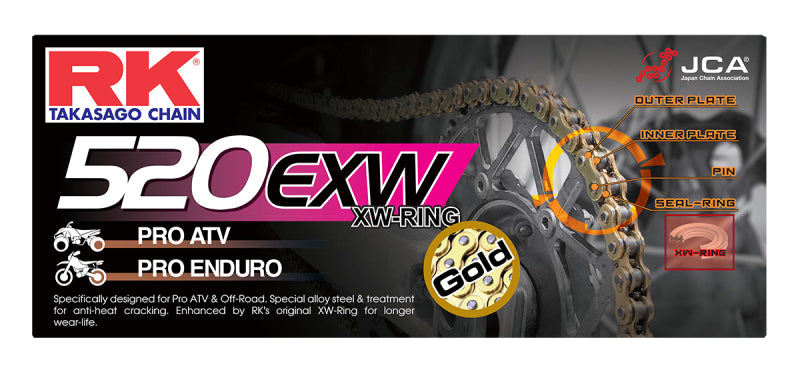 RK Chain GB520EXW-98L XW-Ring - Gold