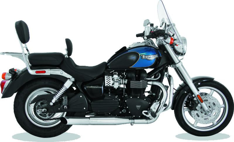 Mustang Motorcycle Mustang 02-08 Triumph America,03-08 Speedmaster, Std Touring 2PC Seat w/Driver Backrest - Black