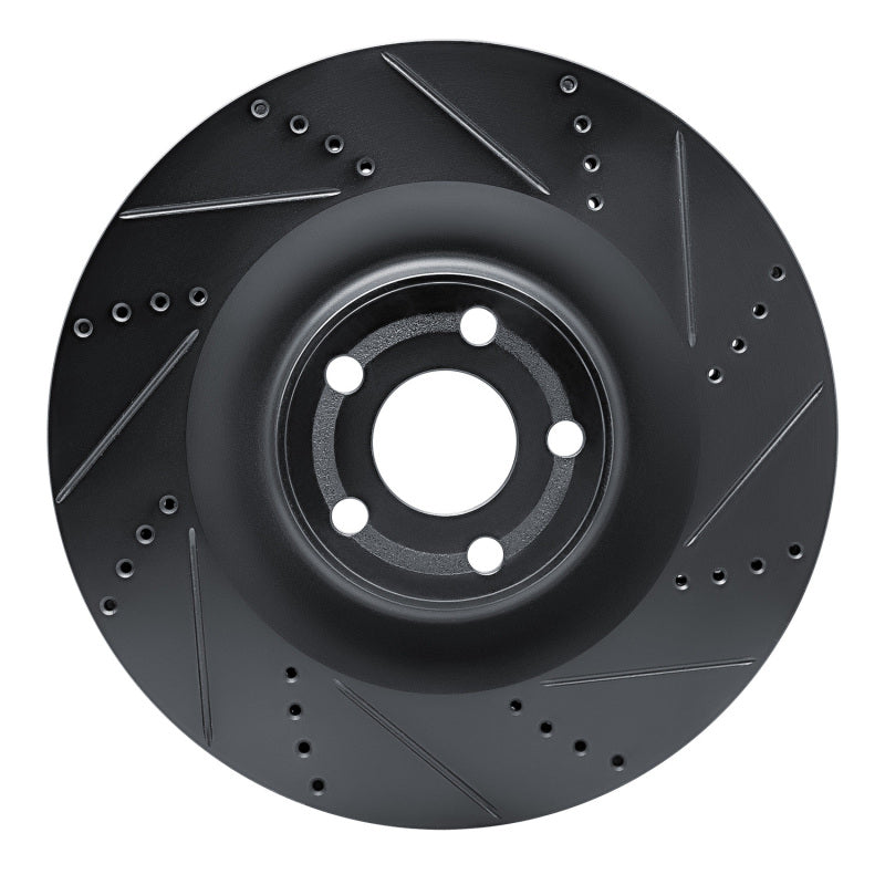 R1 Concepts R1 21-25 Ford Mustang Mach-E Front Right Drilled & Slotted Black Brake Rotor