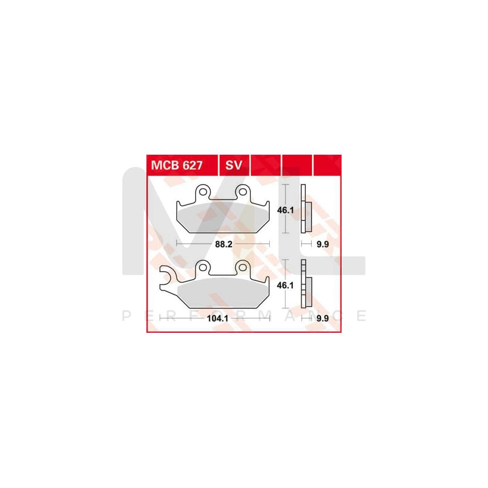 TRW Organic Allround Mcb627 Brake Pad Set