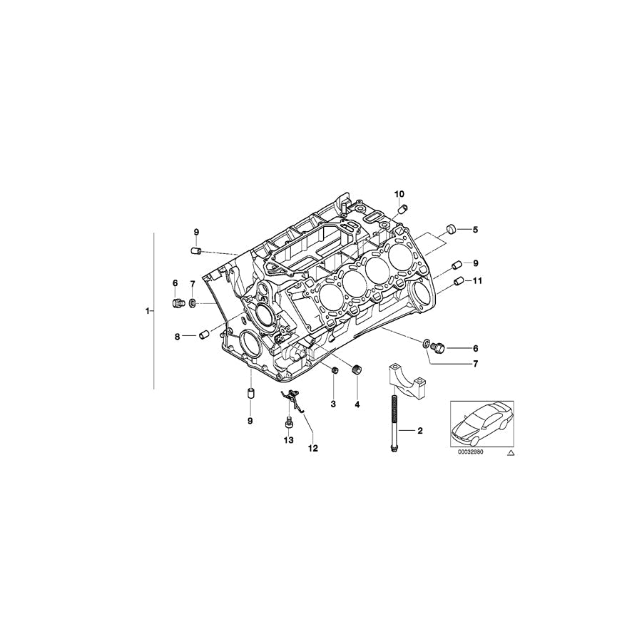 Genuine BMW 11422248359 E38 E65 Oil Spraying Nozzle (Inc. 740d)