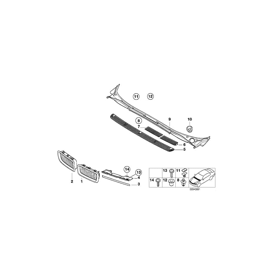 Genuine BMW 51718195811 F25 Drophead F26 Expanding Rivet (Inc. 728i)