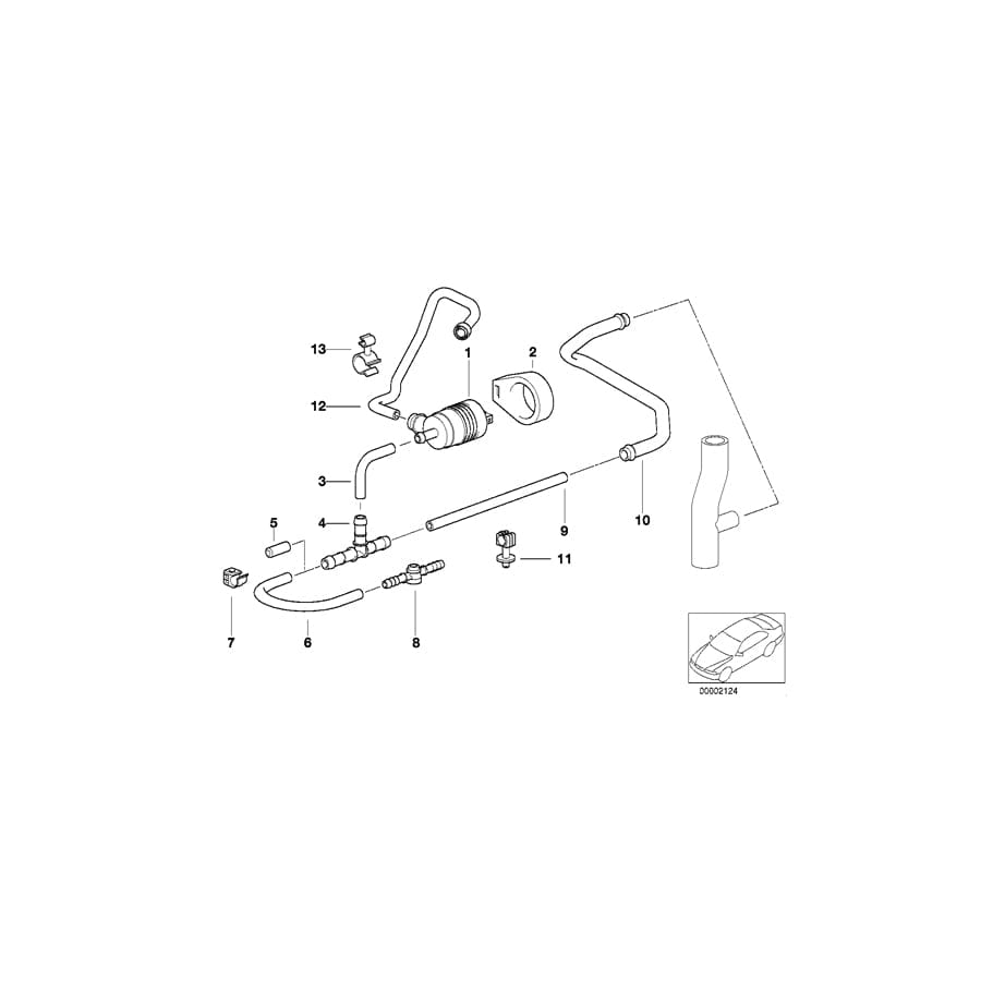 Genuine BMW 11641405461 E36 Disturbance Air Valve D=2,0mm (Inc. M3 & Z3 M)