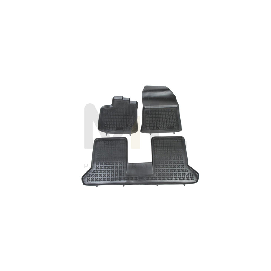 REZAW PLAST 203405 Floor mat set for DACIA Dokker Estate (KE_) Elastomer, Front and Rear, Quantity: 3, Black