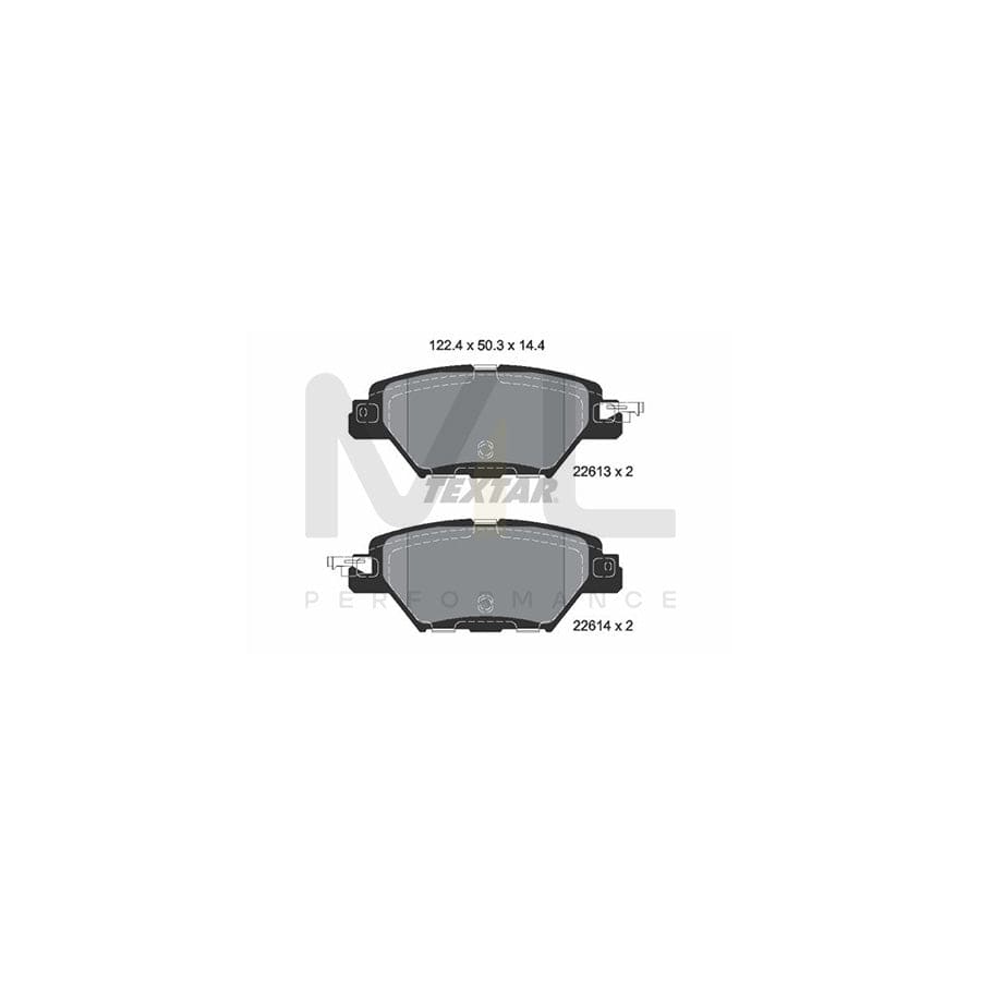 TEXTAR 2261301 Brake pad set for MAZDA CX-9 (TC) incl. wear warning contact