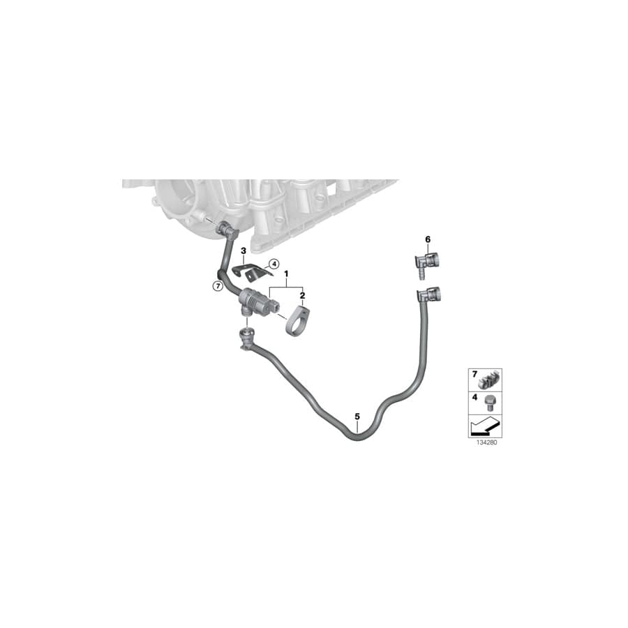 Genuine BMW 13907568431 E89 Fuel Tank Breather Line (Inc. Z4)