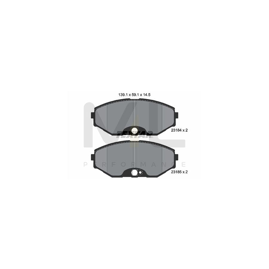 TEXTAR 2318401 Brake pad set with acoustic wear warning