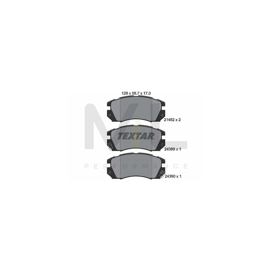 TEXTAR 2148202 Brake pad set with acoustic wear warning