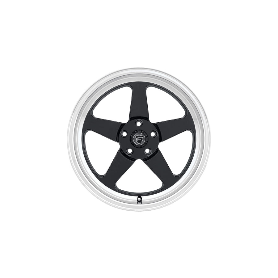 Forgestar F0917B563N26 17x4.5 D5 Drag Standard 5x120.65 ET-26 BS1.8 Gloss Black Machined Drag Racing Wheel
