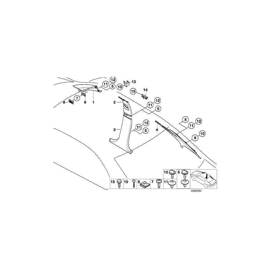 Genuine BMW 51438207193 E39 Covering Column-Center Top Left SANDBEIGE (Inc. 540i, 520i & 525d)