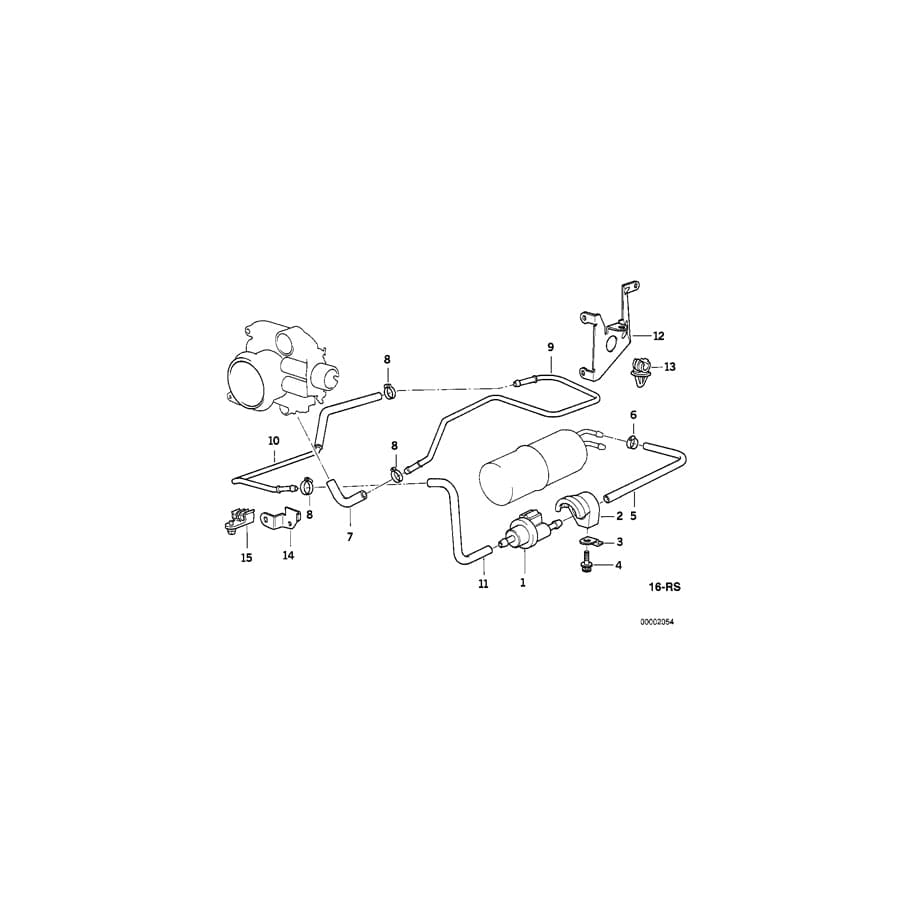 Genuine BMW 11641247678 E34 E31 E39 Disturbance Air Valve D=2,4mm (Inc. 540i, 730iL & 730i)