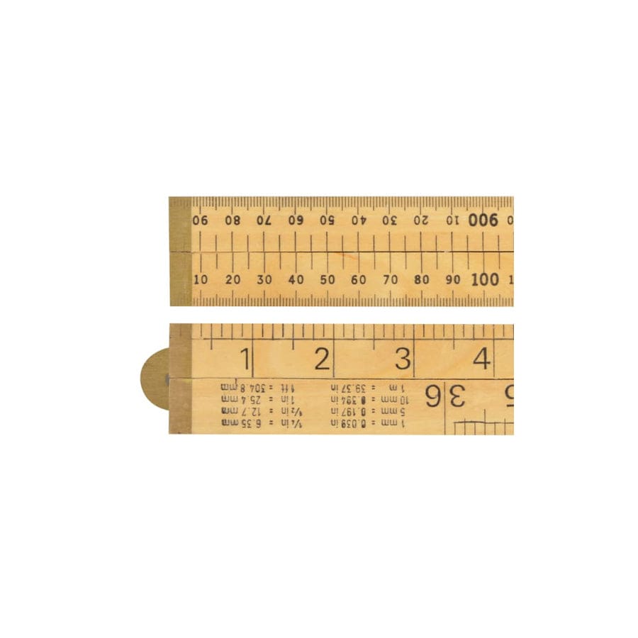 R.S.T. RST073P Wooden 4 Fold Rule 1m / 39in (Blister packed)