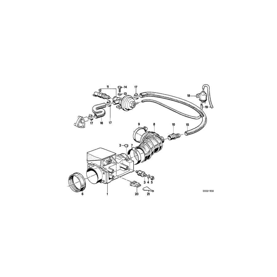 Genuine BMW 11631286161 E28 Hose (Inc. 525e)