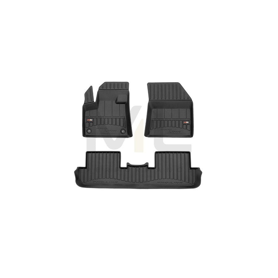 FROGUM Tailored, ProLine 3D427280 Floor mat set for PEUGEOT 3008 Elastomer, Front and Rear, Quantity: 3, Black, (LHD)