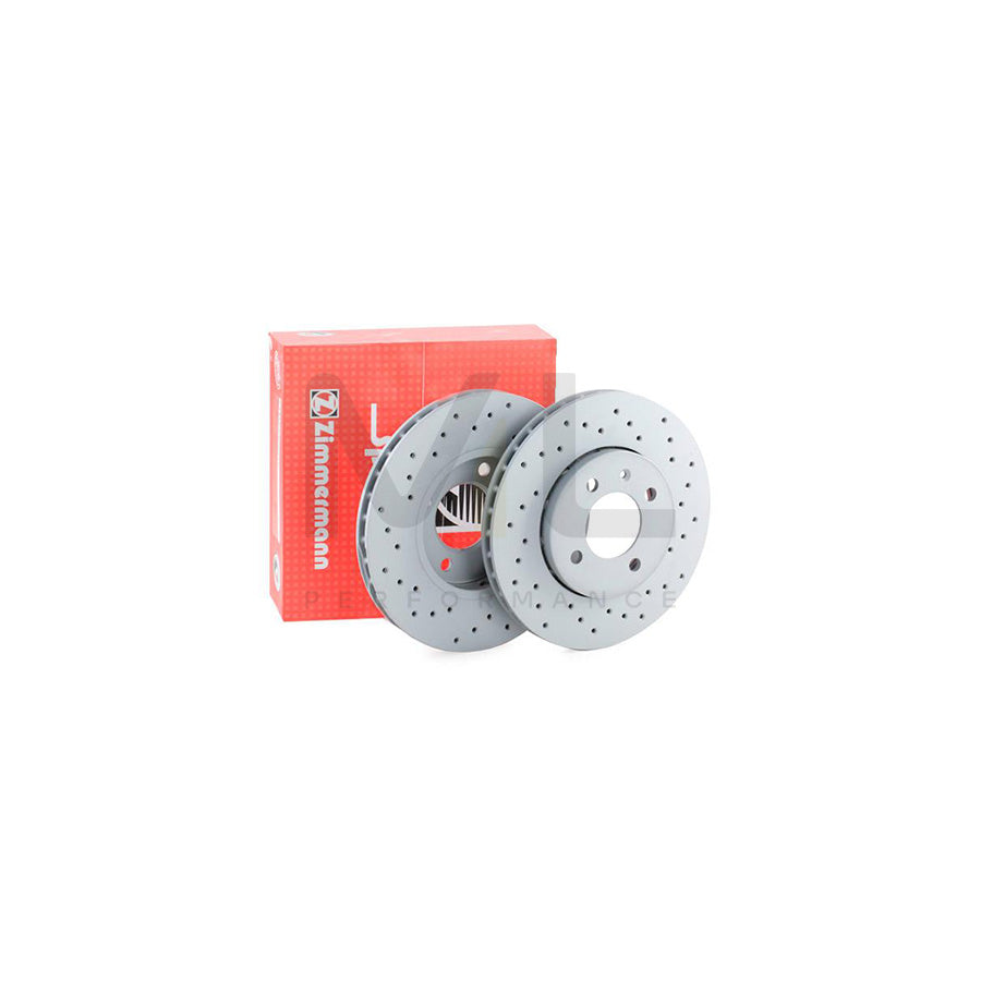 ZIMMERMANN SPORT COAT Z 600.3250.52 Brake Disc Externally Vented, Perforated, Coated, High-carbon - 1 piece