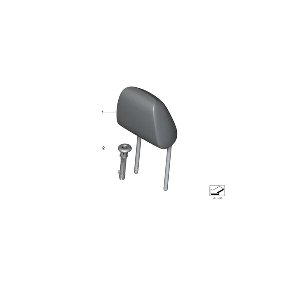 Genuine BMW 52107378181 F48 F45 Guide, Headrest CANBERRABEIGE (Inc. X1)