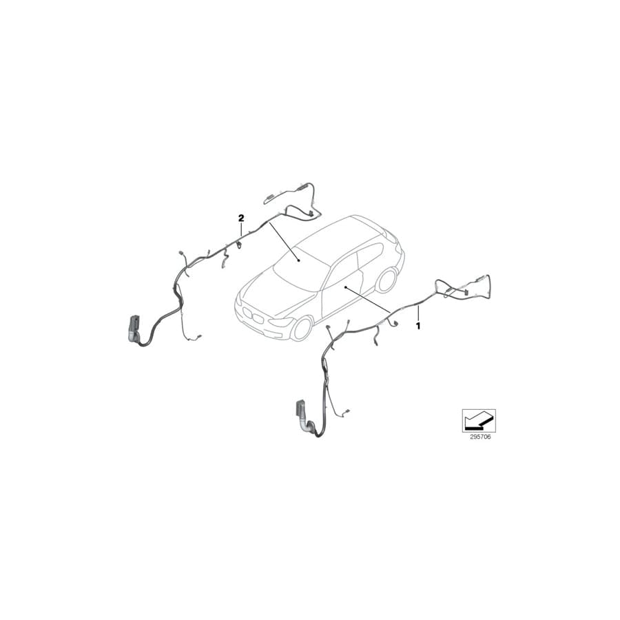 Genuine BMW 61129341010 F23 F22 Wiring Co-Drivers Side (Inc. 218i, 230i & 230iX)