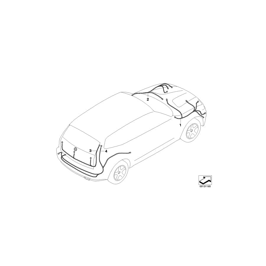 Genuine BMW 61113428607 E83 Front Right Repair Wiring Set (Inc. X3)