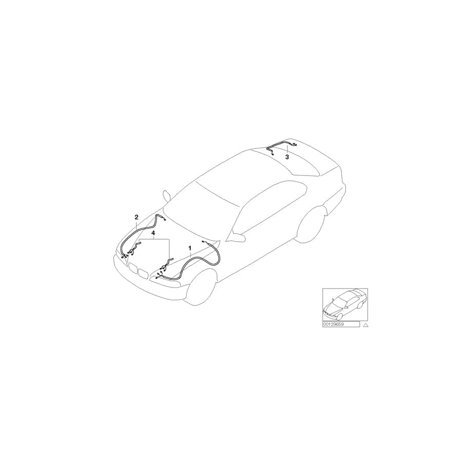 Genuine BMW 61128387185 E46 Front Left Repair Wiring Set (Inc. 320i, 330Ci & 318d)