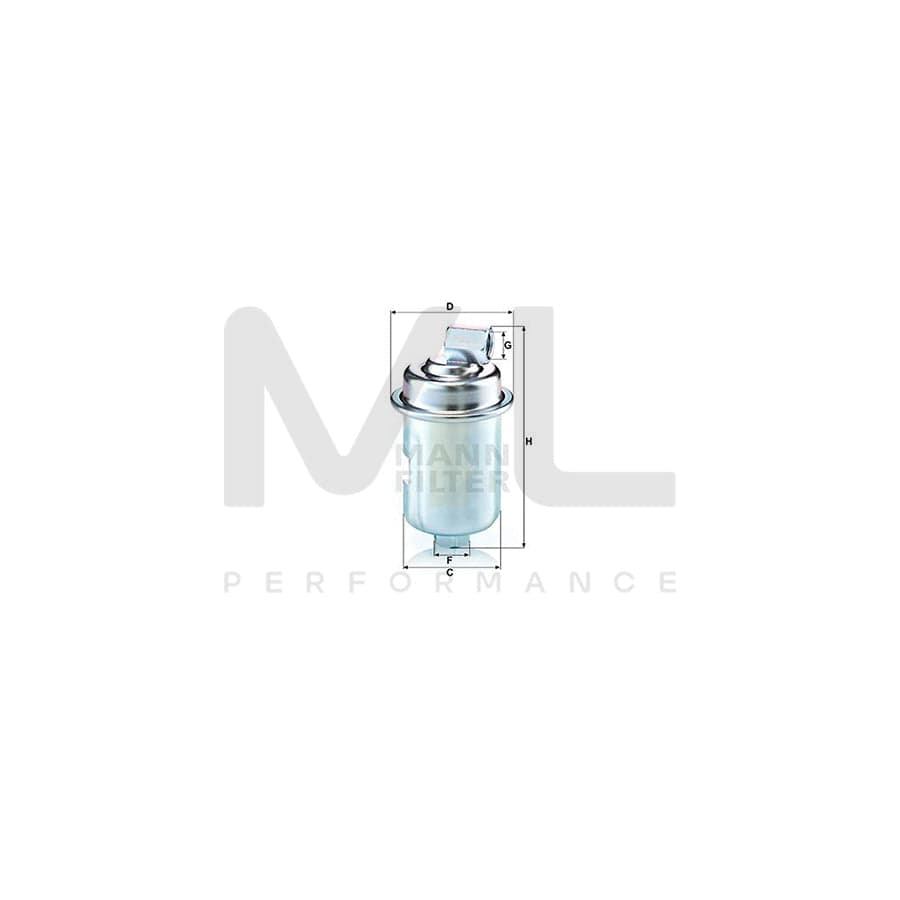 MANN-FILTER WK 614/44 Fuel filter for HYUNDAI Amica / Atoz (MX) In-Line Filter