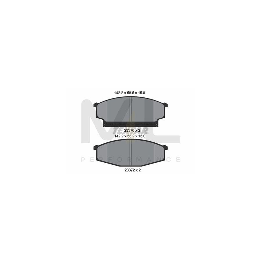TEXTAR 2337001 Brake pad set for LDV Cub Van not prepared for wear indicator