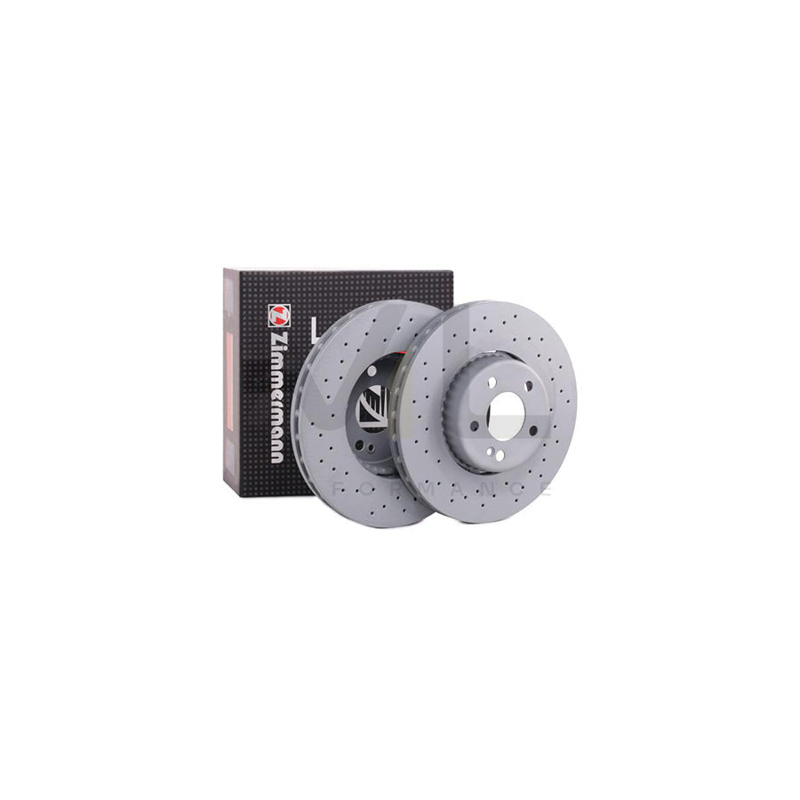 ZIMMERMANN 400.5518.30 Brake Disc suitable for MERCEDES-BENZ C-Class Perforated, Two-piece brake disc, Vented, Coated, High-carbon - 1 piece