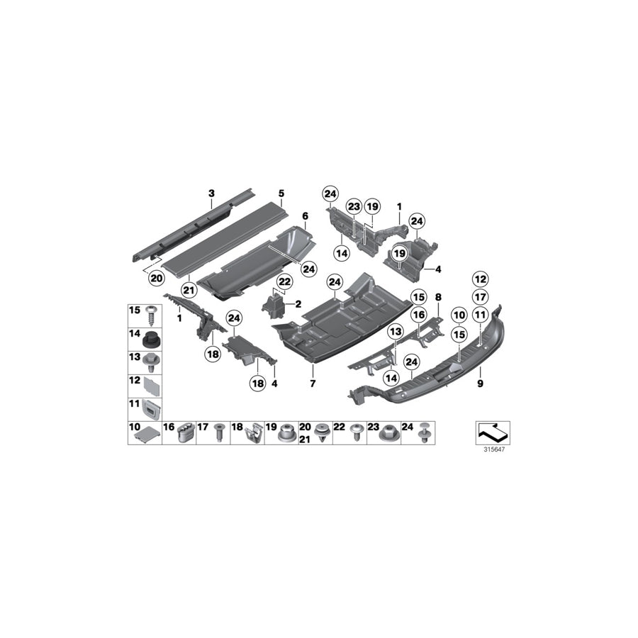 Genuine BMW 51479164459 Support For Cover On Loading Edge (Inc. 535d, 550iX 4.4 & 535dX)