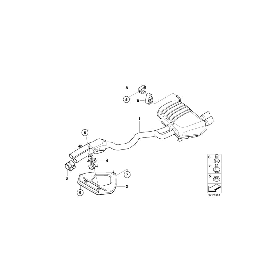 Genuine BMW 07119904305 E85 E86 Hex Bolt M8X12-8.8-ZNS3 (Inc. Z4)