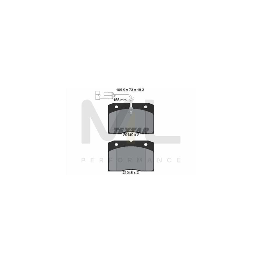 TEXTAR 2914001 Brake pad set for IVECO Daily with integrated wear warning contact