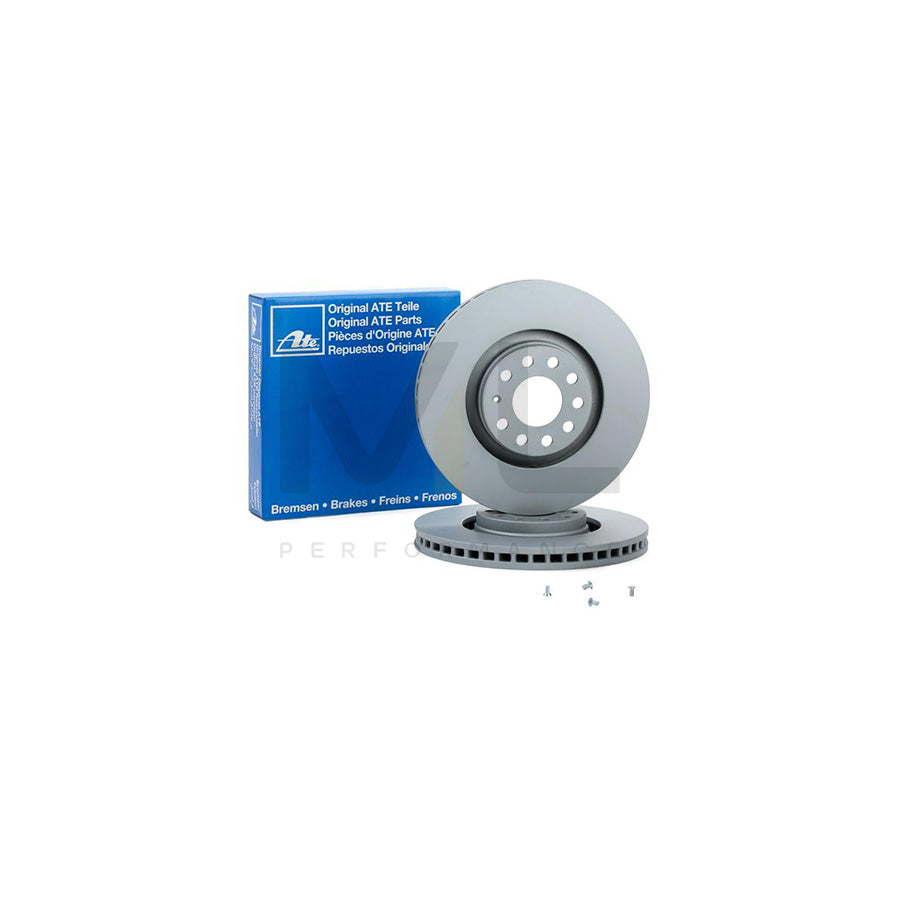 ATE 24.0130-0113.1 Brake Disc Vented, Coated, High-carbon, with bolts/screws - 1 piece