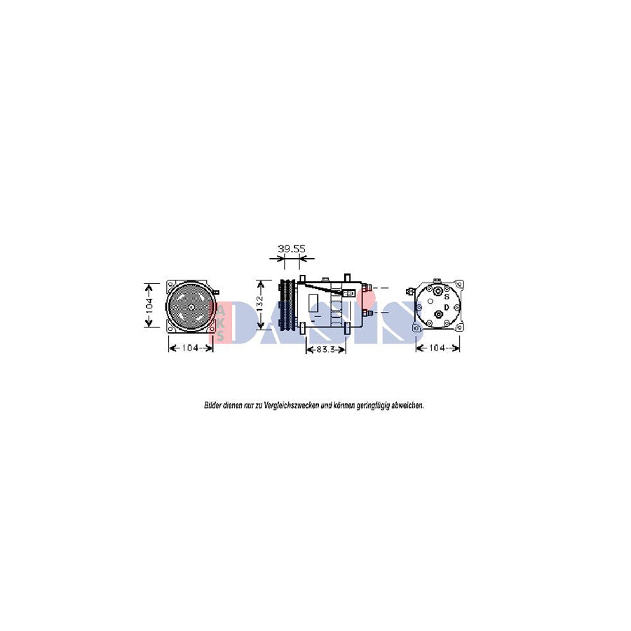 AKS Dasis 850649N Compressor, Air Conditioning