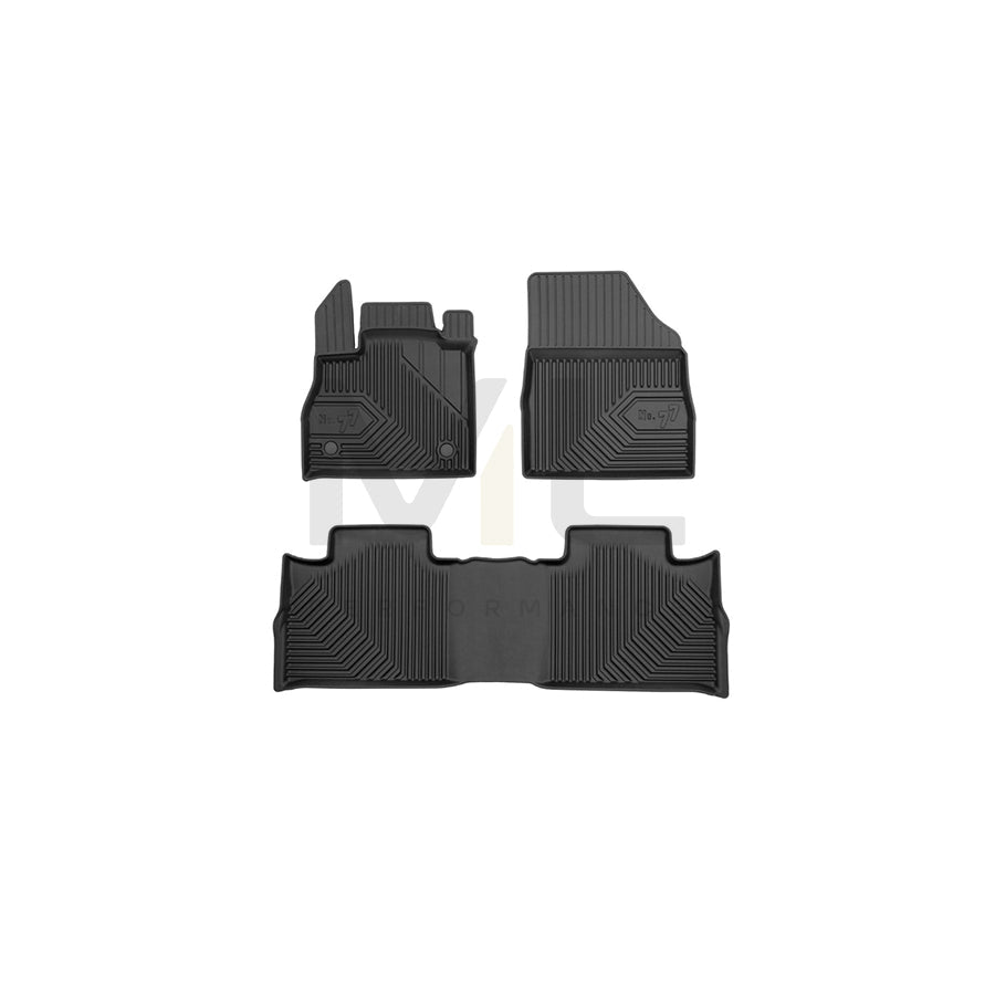 FROGUM Tailored, No.77 77409965 Floor mat set for RENAULT Espace V (JR) Elastomer, Front and Rear, Quantity: 3, Black, (LHD)