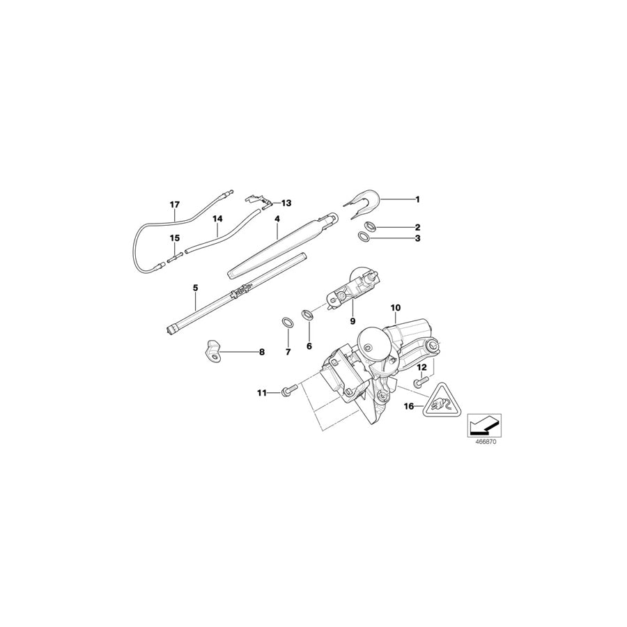 Genuine BMW 61687128401 E91 Rear Washer Nozzle (Inc. 320i, 318d & 316i)