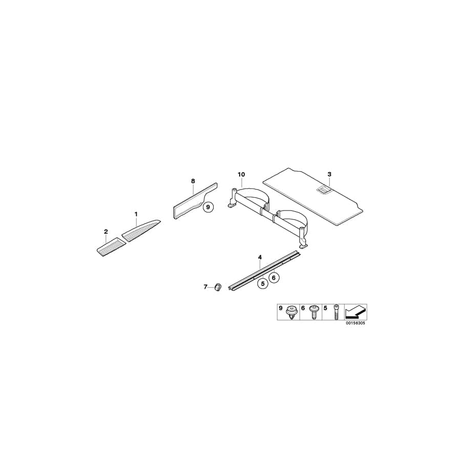 Genuine BMW 51476974241 E70 Lashing Rail, Left (Inc. X5)