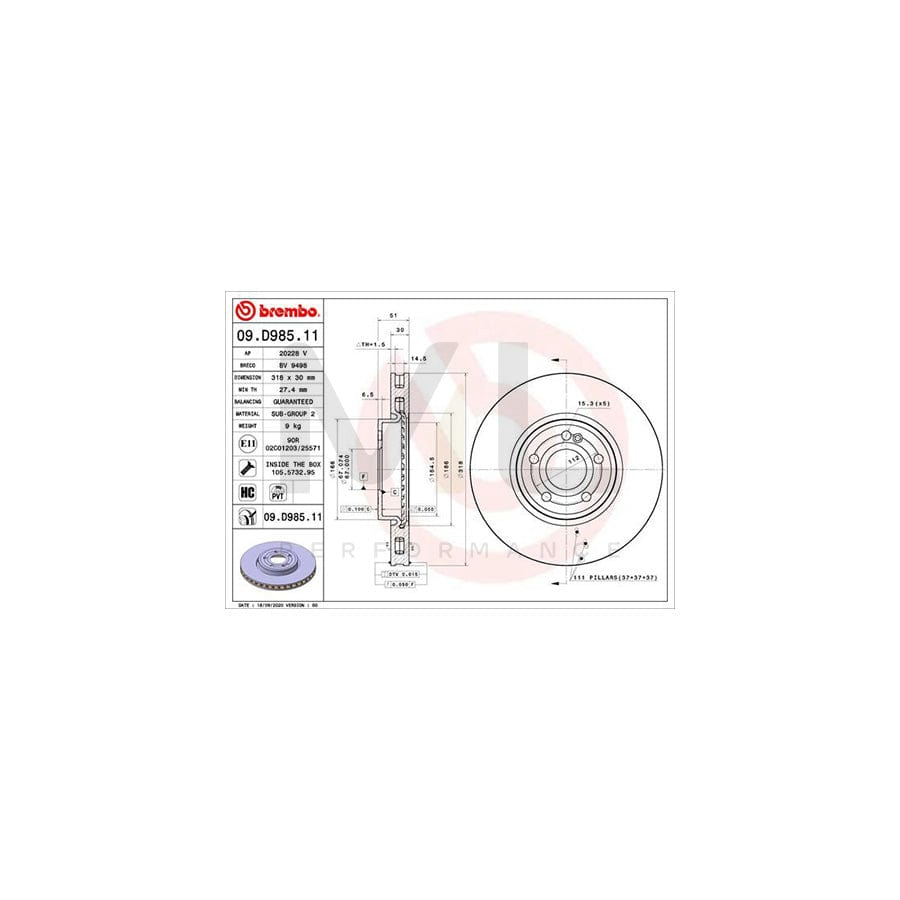 brembo-09-d985-11-brake-disc-internally-vented-coated-high-carbon-with-bolts-screws