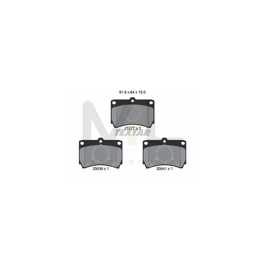 TEXTAR 2127702 Brake pad set for MAZDA 323 with acoustic wear warning