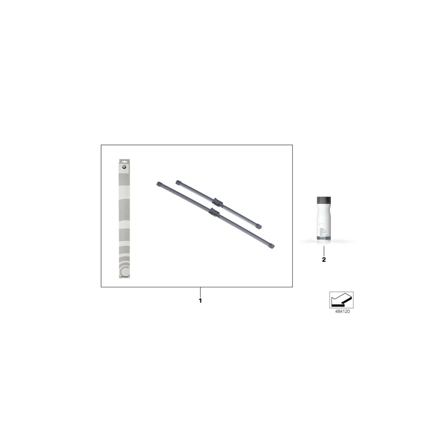 Genuine BMW 61619466378 G06 G05 G07 Set Of Wiper Blades (Inc. X6 30dX, X5 M50iX & X5 40iX)