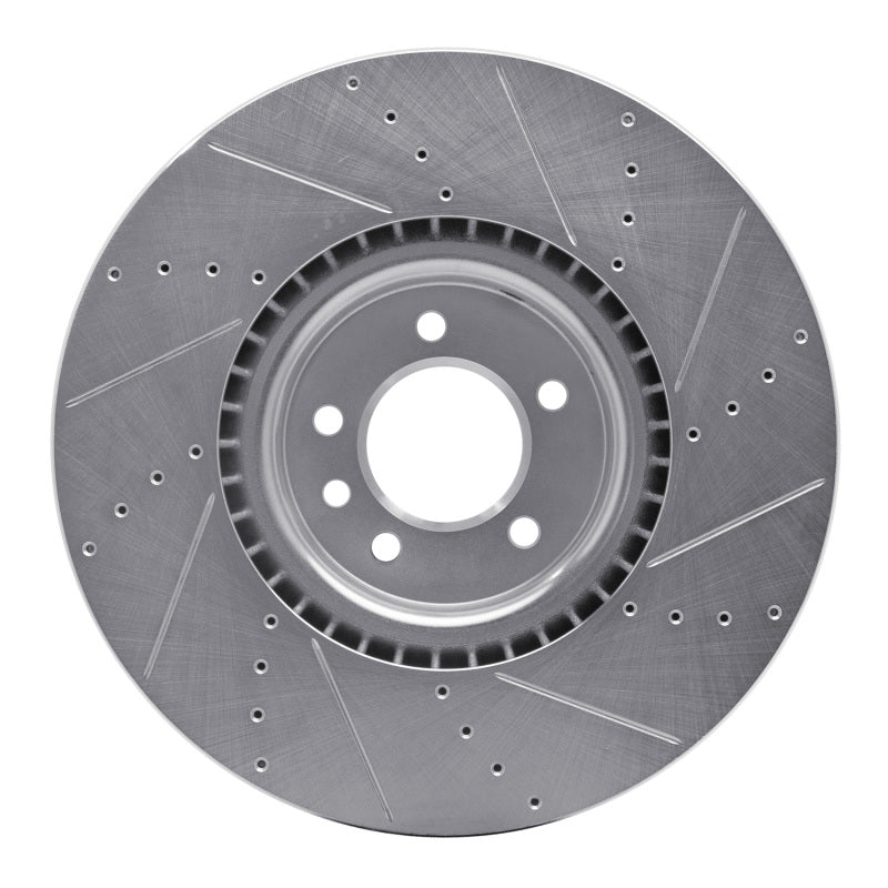 R1 Concepts R1 18-25 Land Rover Defender 110 Front Right Drilled & Slotted Silver Brake Rotor