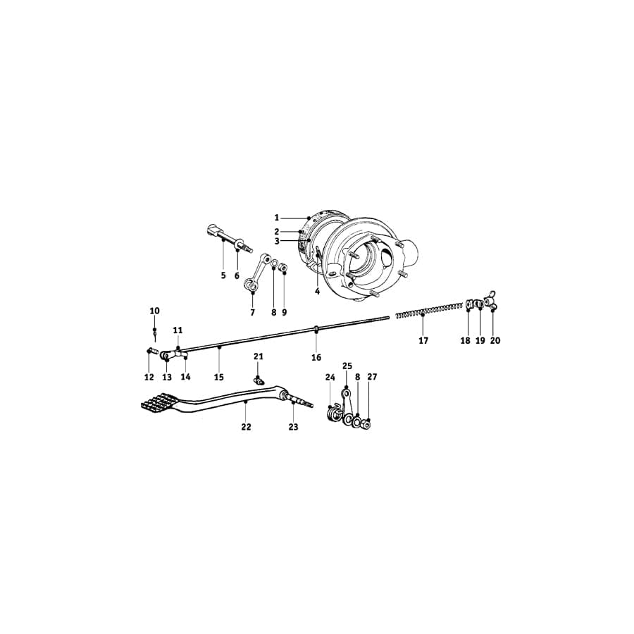 Genuine BMW 35210009883 Brake Linkage (Inc. R25/2 & R25/3)