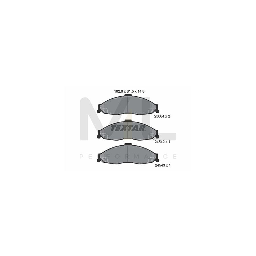 TEXTAR 2366401 Brake pad set for CHEVROLET CAMARO with acoustic wear warning